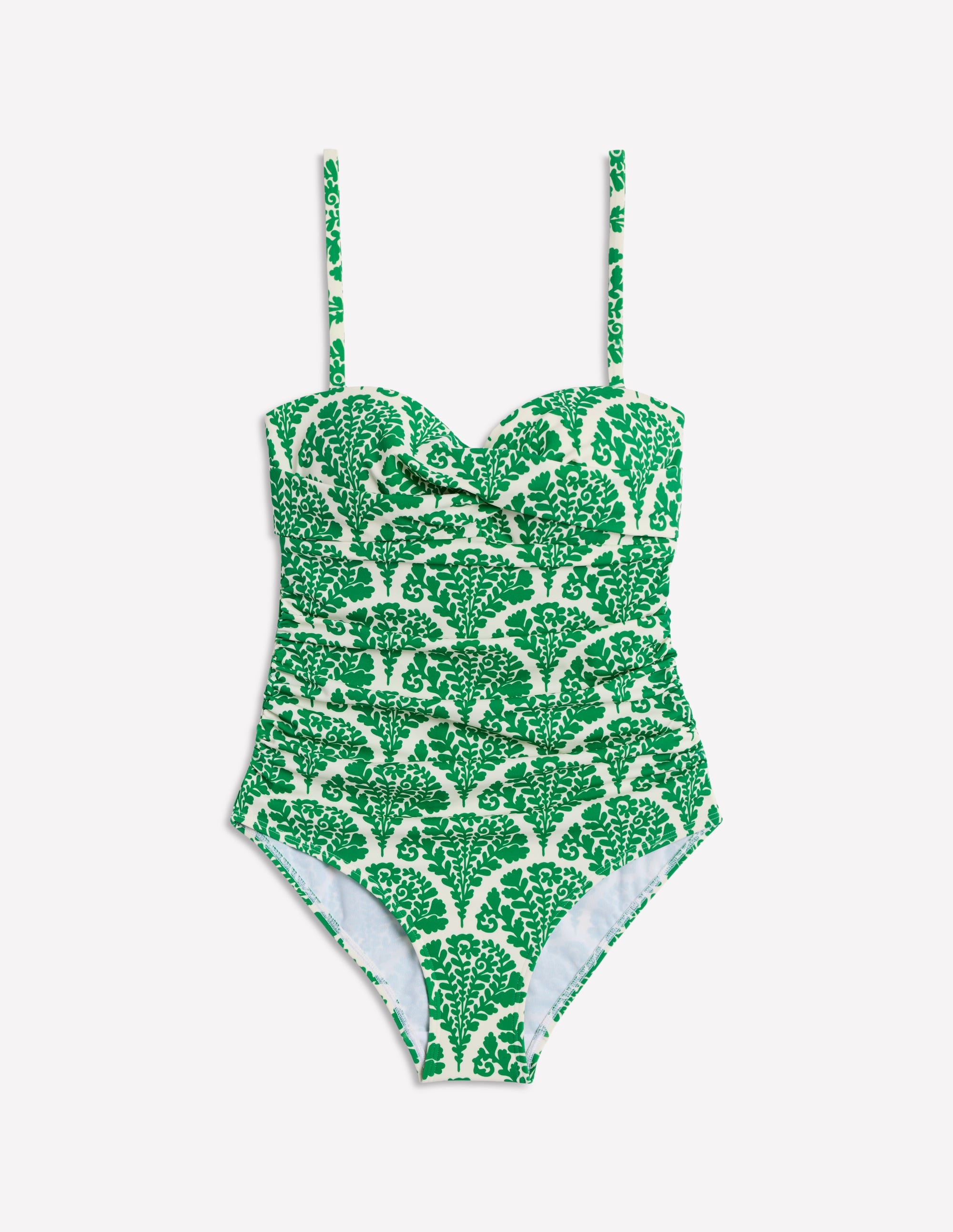 Andros Twist Front Swimsuit-Rich Emerald, Blossomy - Image 7