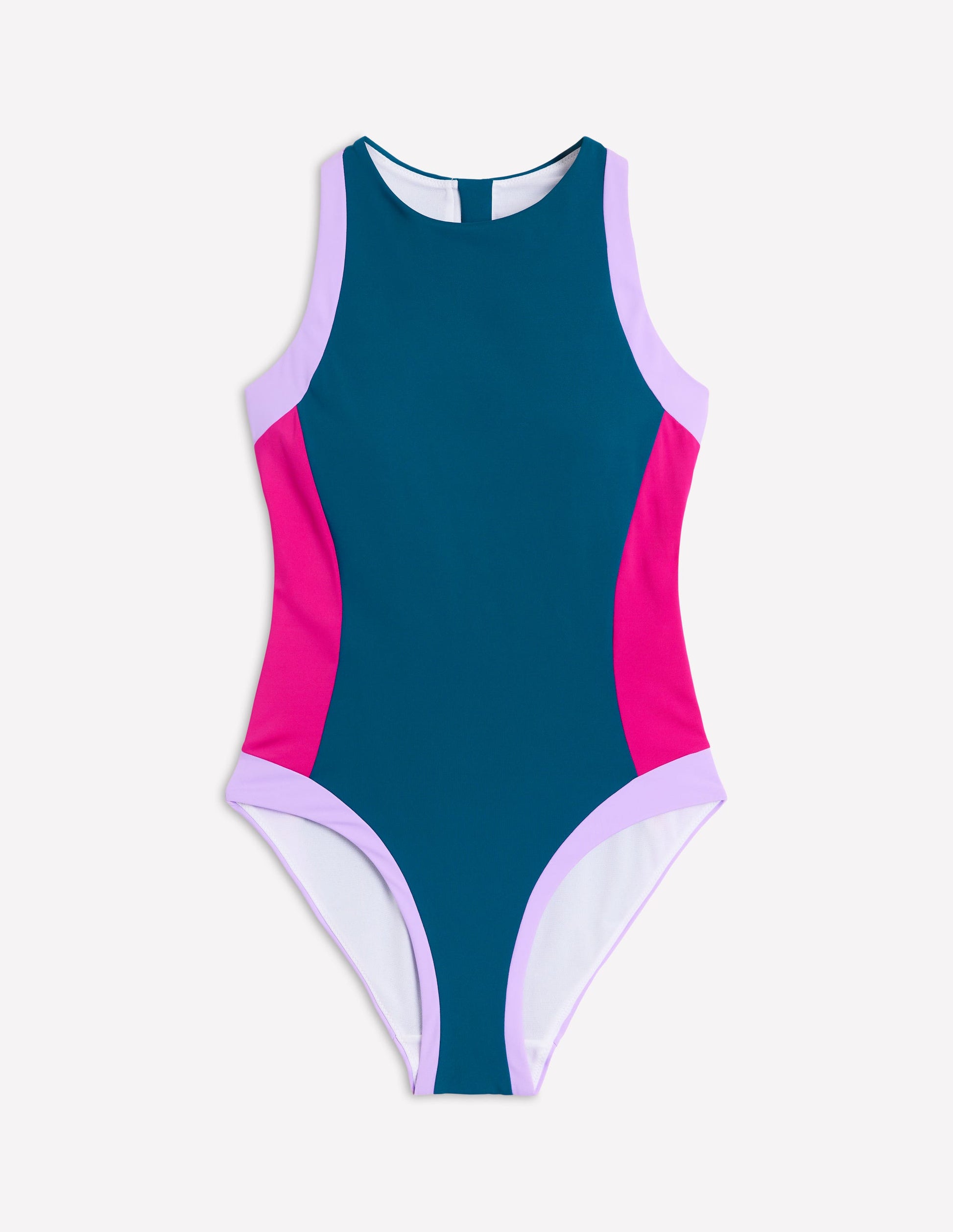 Sporty Rash Guard Swimsuit-Oceanside Blue-6