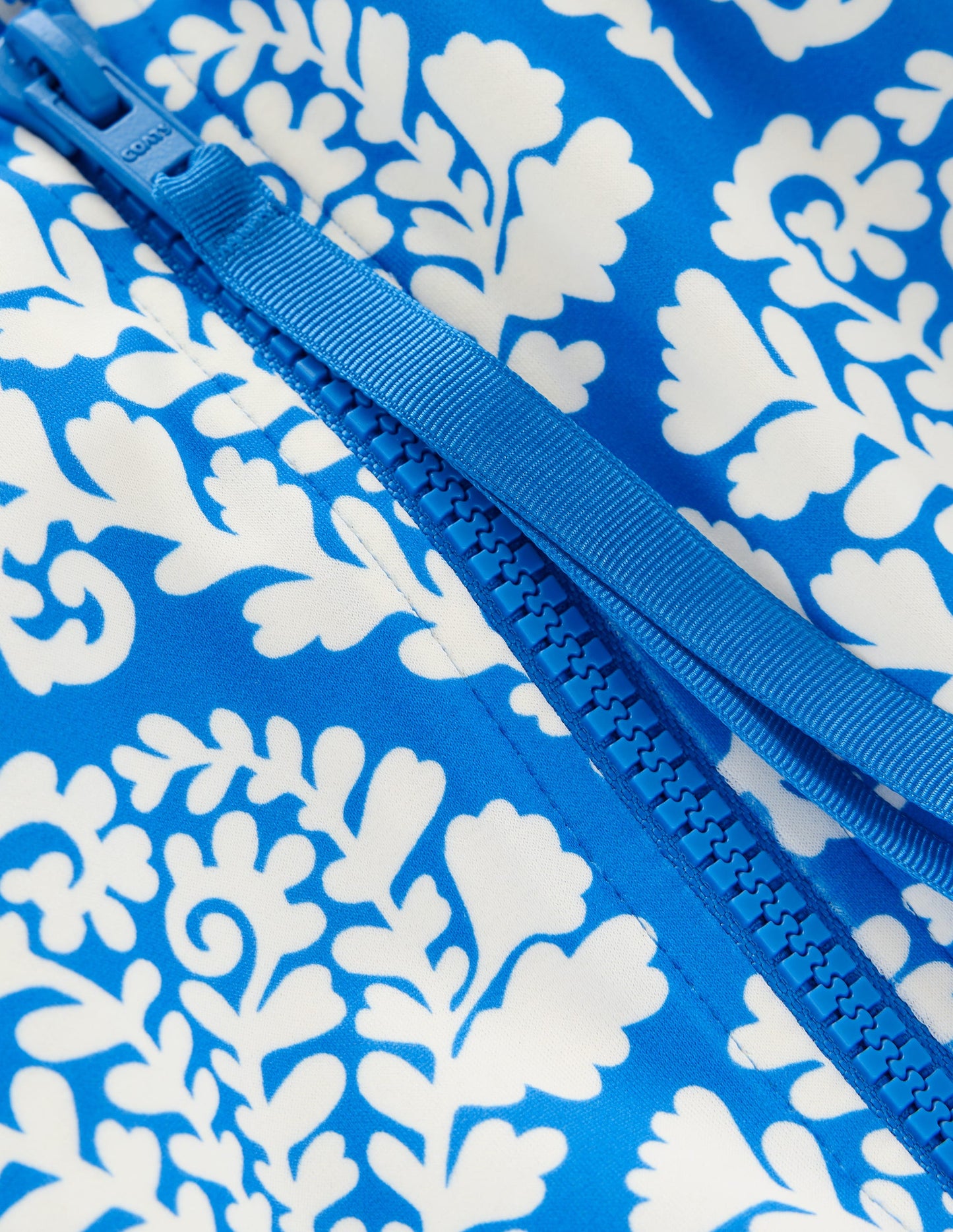 Piped Sporty Swimsuit-Bright Blue, Blossomy