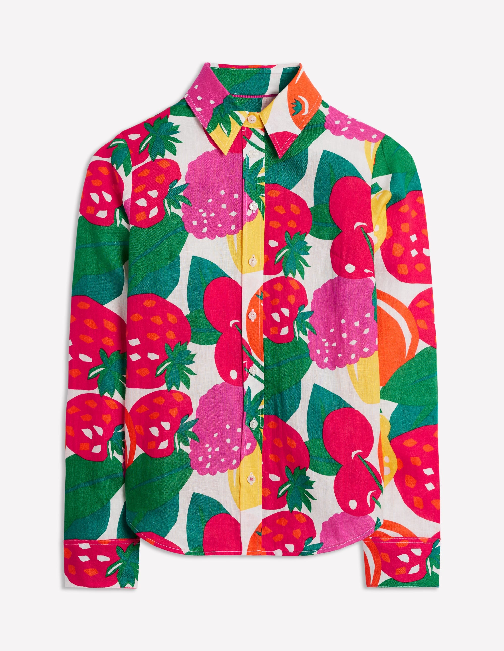 Sienna Linen Shirt-Multi, Summer Fruits - Image 6