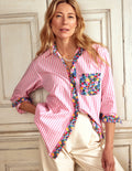 Sadie Relaxed Cotton Shirt-Multi, Paintbox Ditsy
