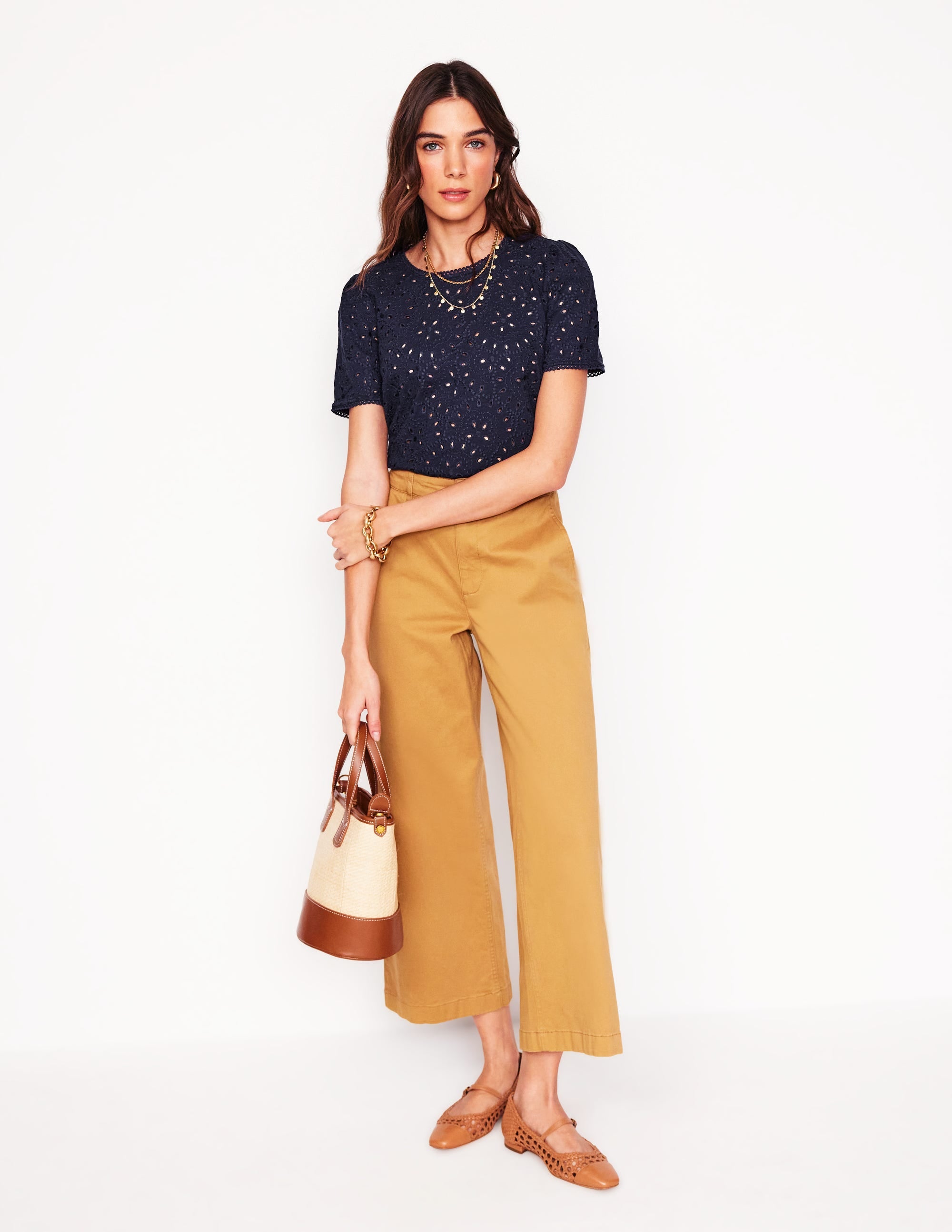 Edi Embroidered Top-Navy - Image 4