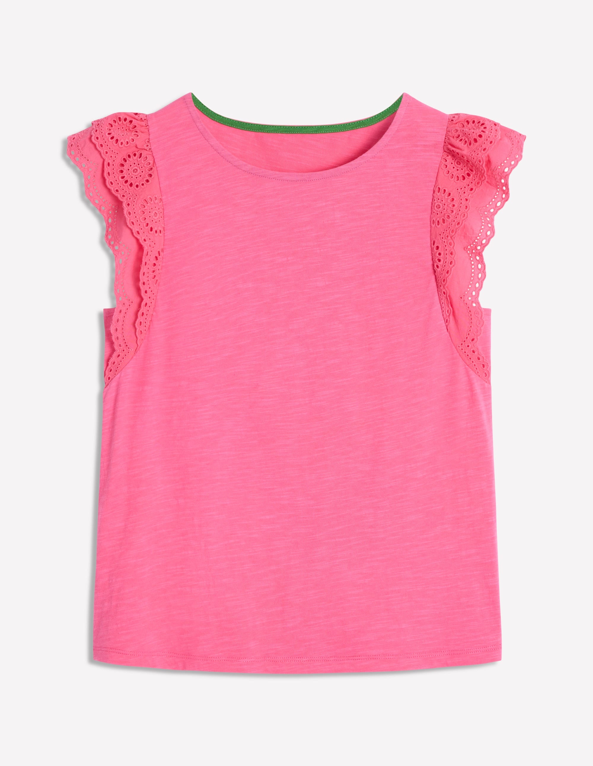 Belle Broderie Sleeve Top-Pink Rose - Image 5