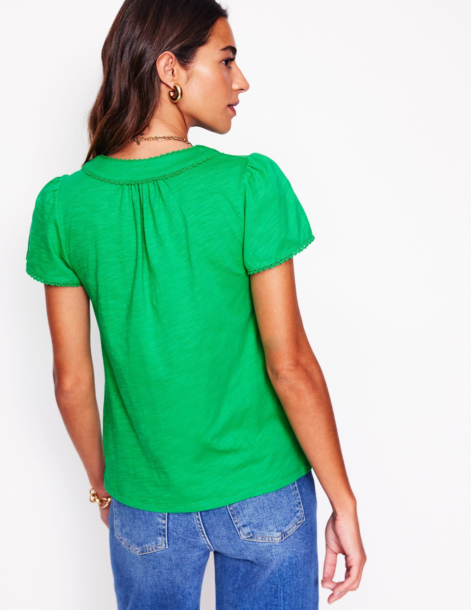 Ava Short Sleeve Top-Sapling Green - Image 3