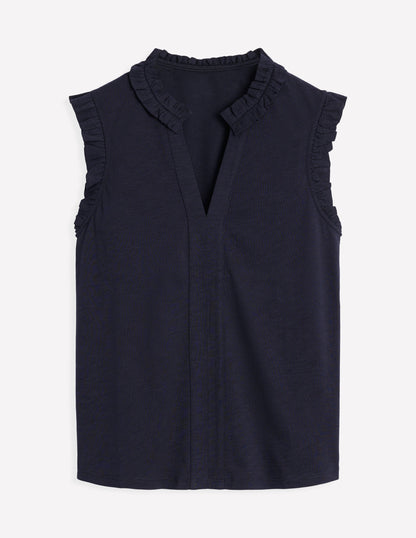 Lola Sleeveless Top-Navy-5