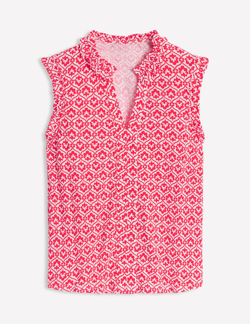 Lola Sleeveless Top-Strawberry Tart, Ivy Trellis - Image 2