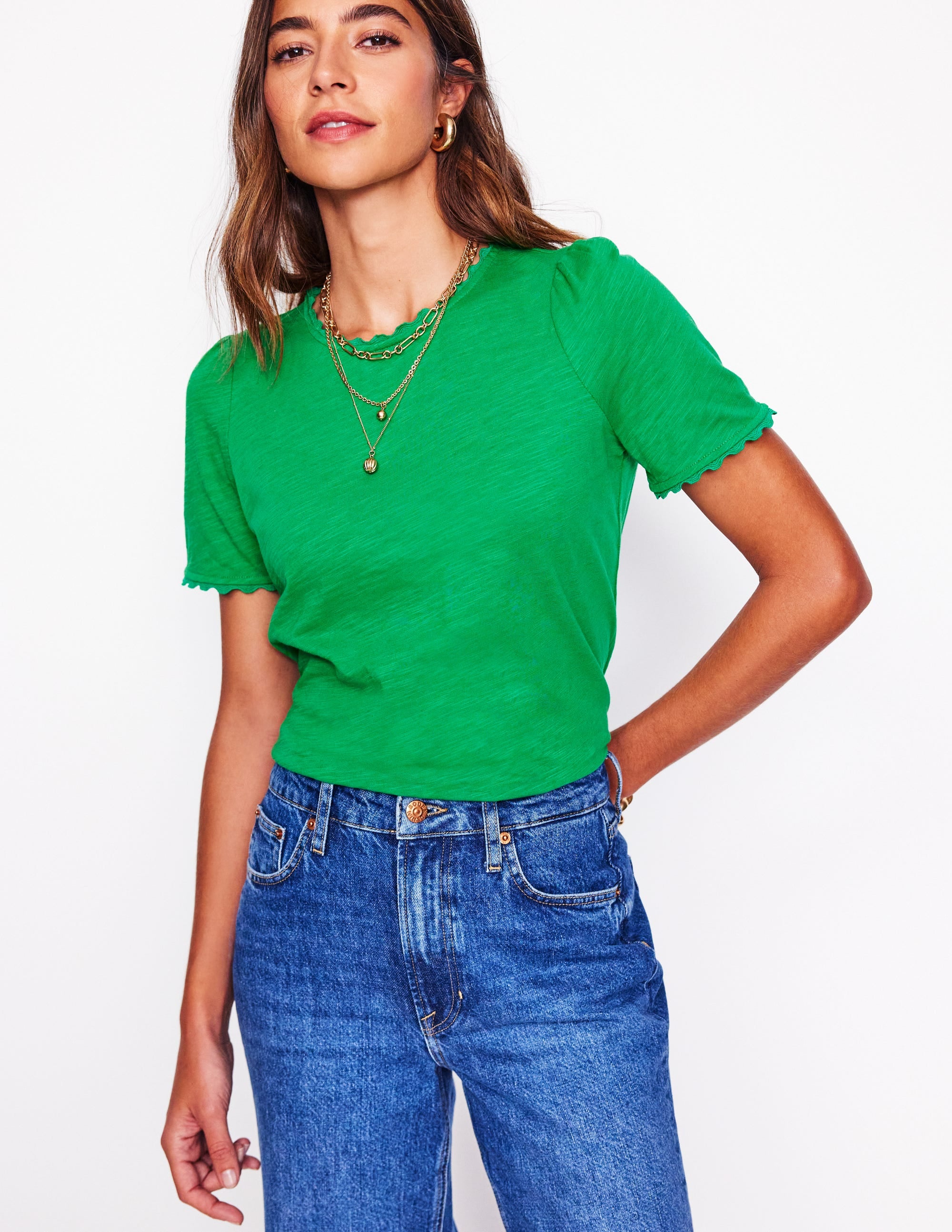 Ali Ricrac T-shirt-Rich Emerald - Image 4