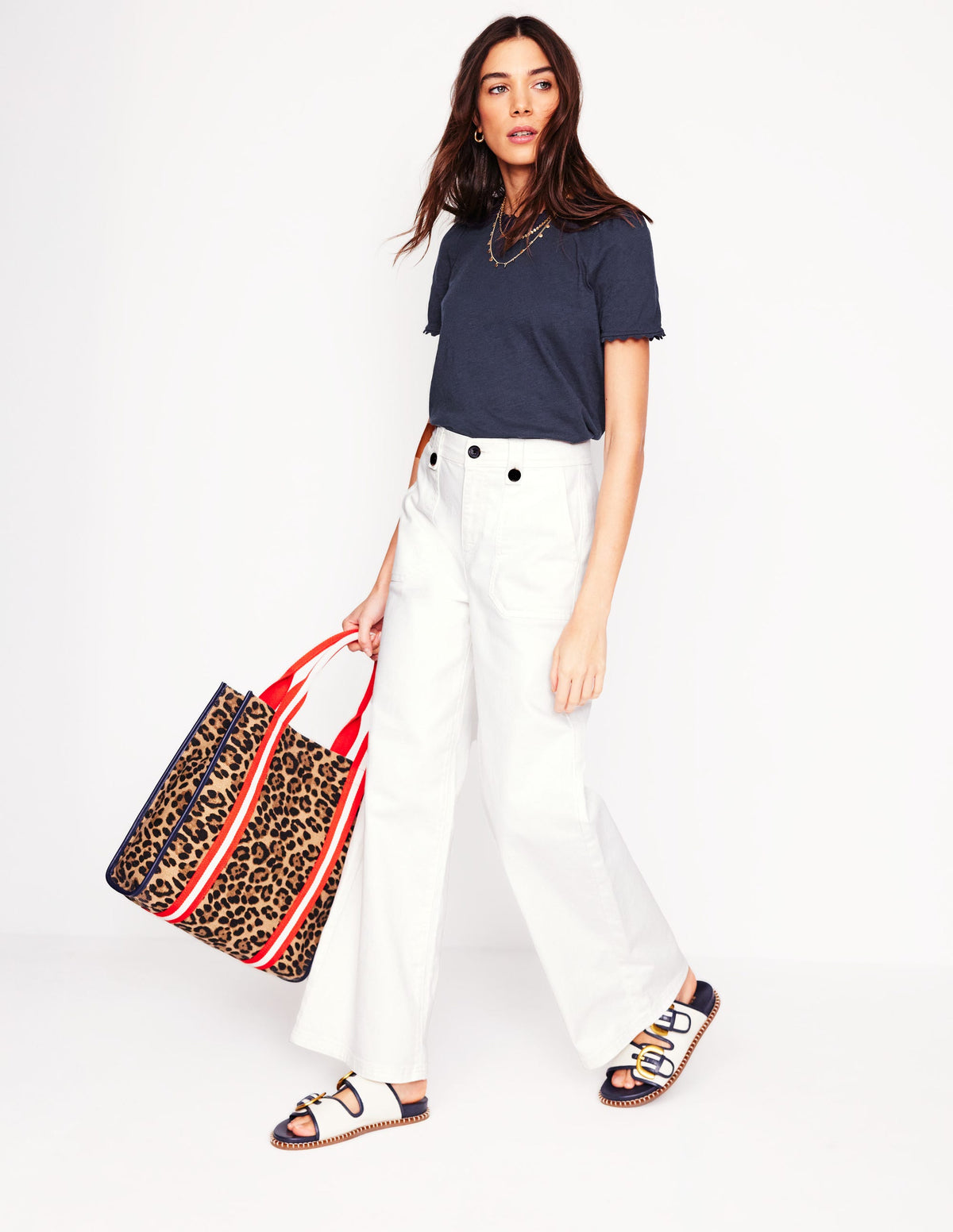 Ali Ricrac T-shirt-Navy - Image 1