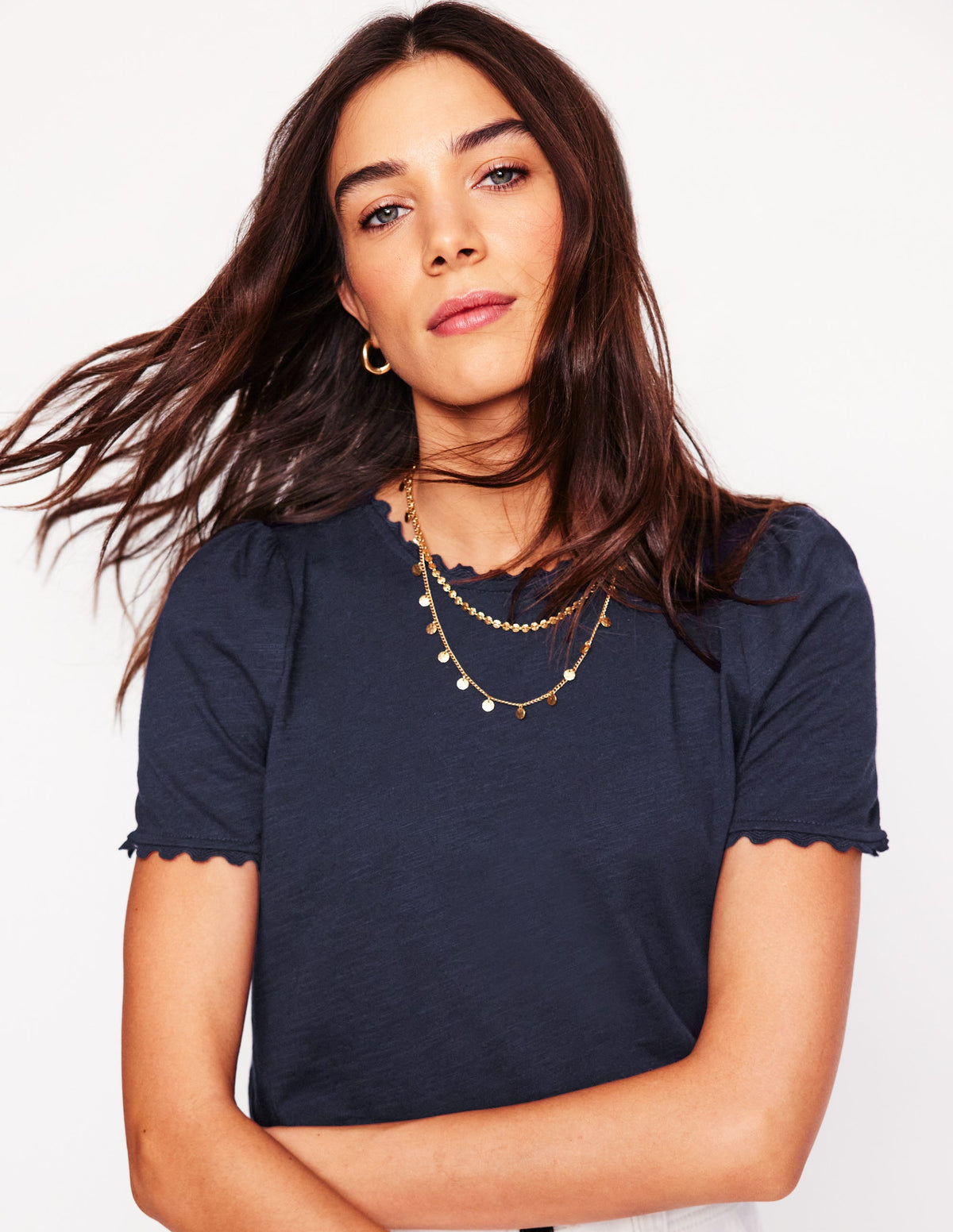 Ali Ricrac T-shirt-Navy - Image 4