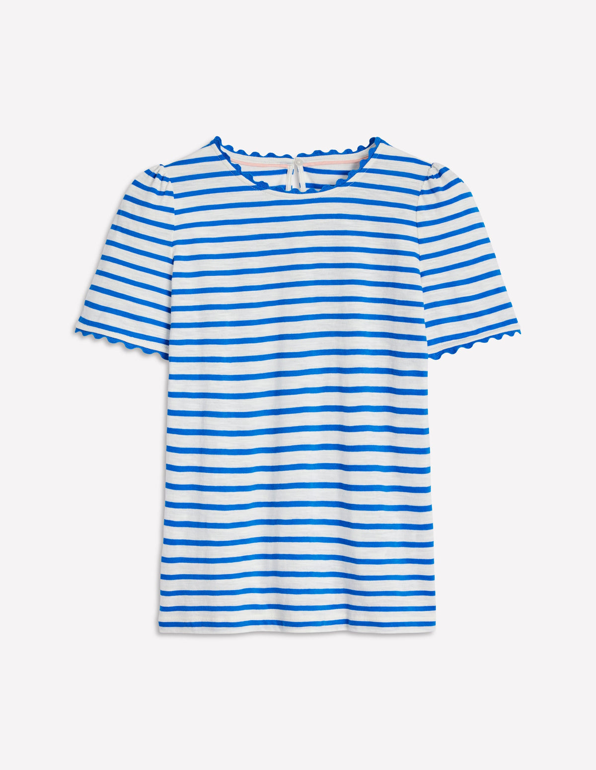 Ali Ricrac T-shirt-Ivory, Gallery Blue - Image 5