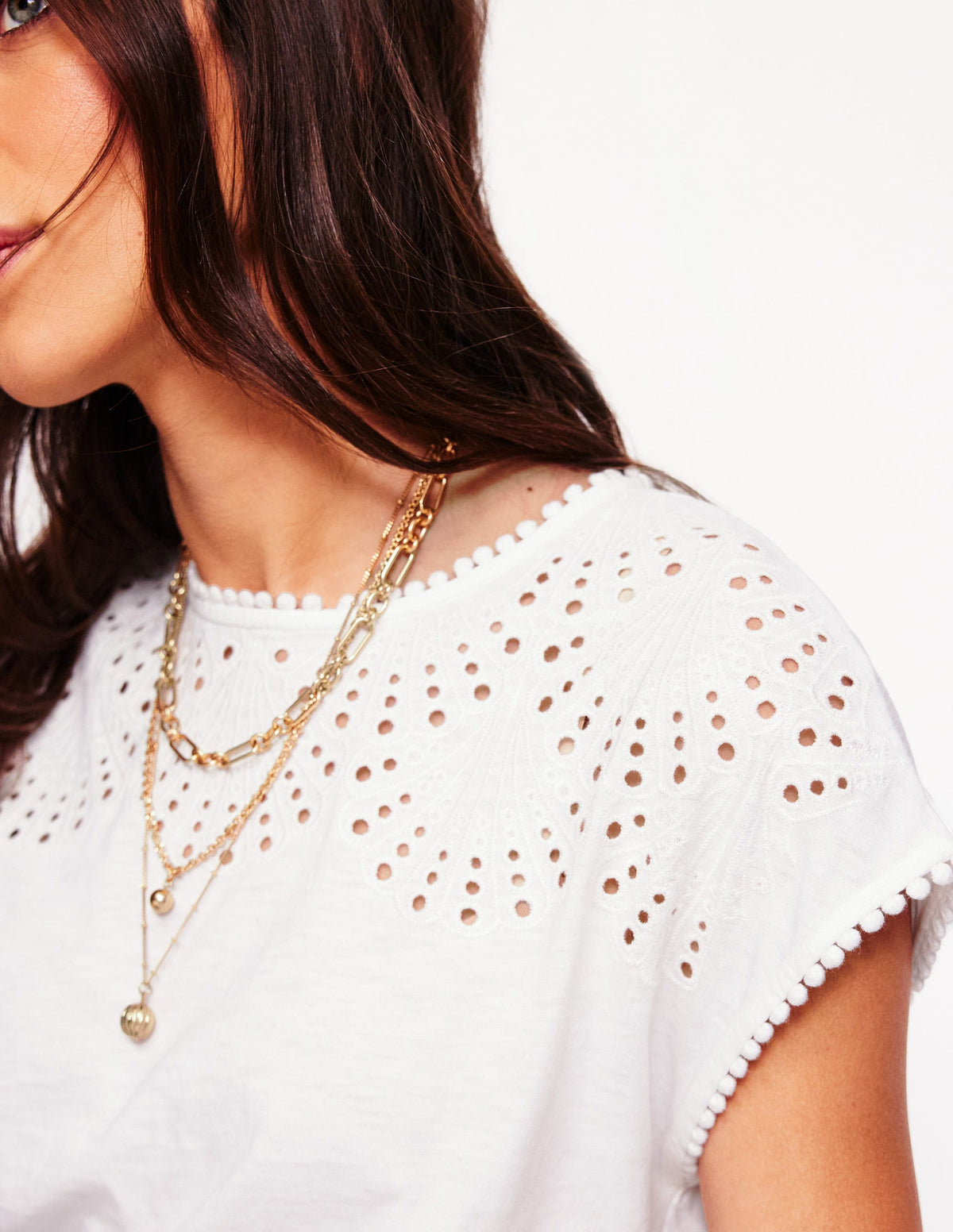 Anya Broderie T-shirt-White - Image 2