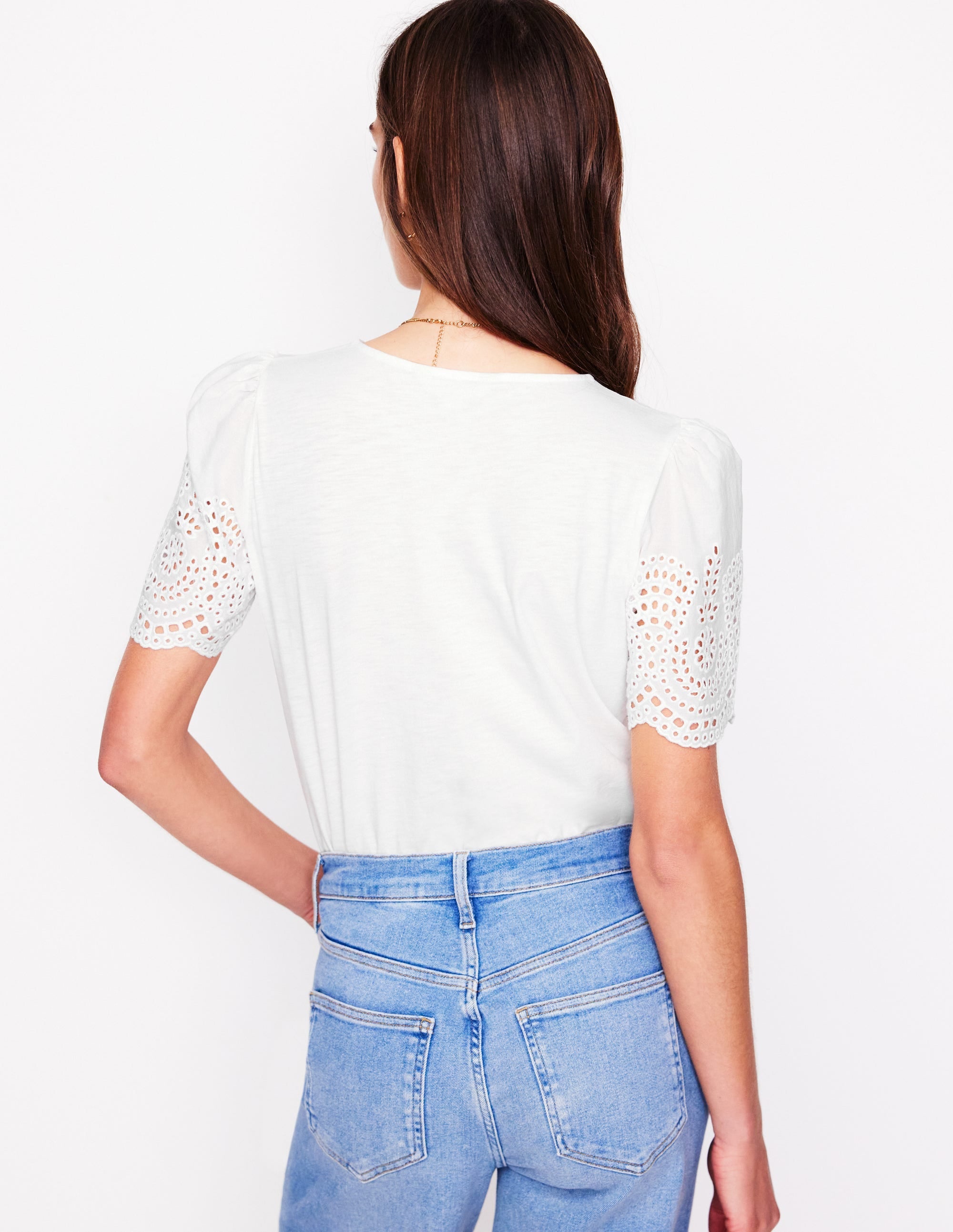 Isabel Broderie Top-White - Image 6