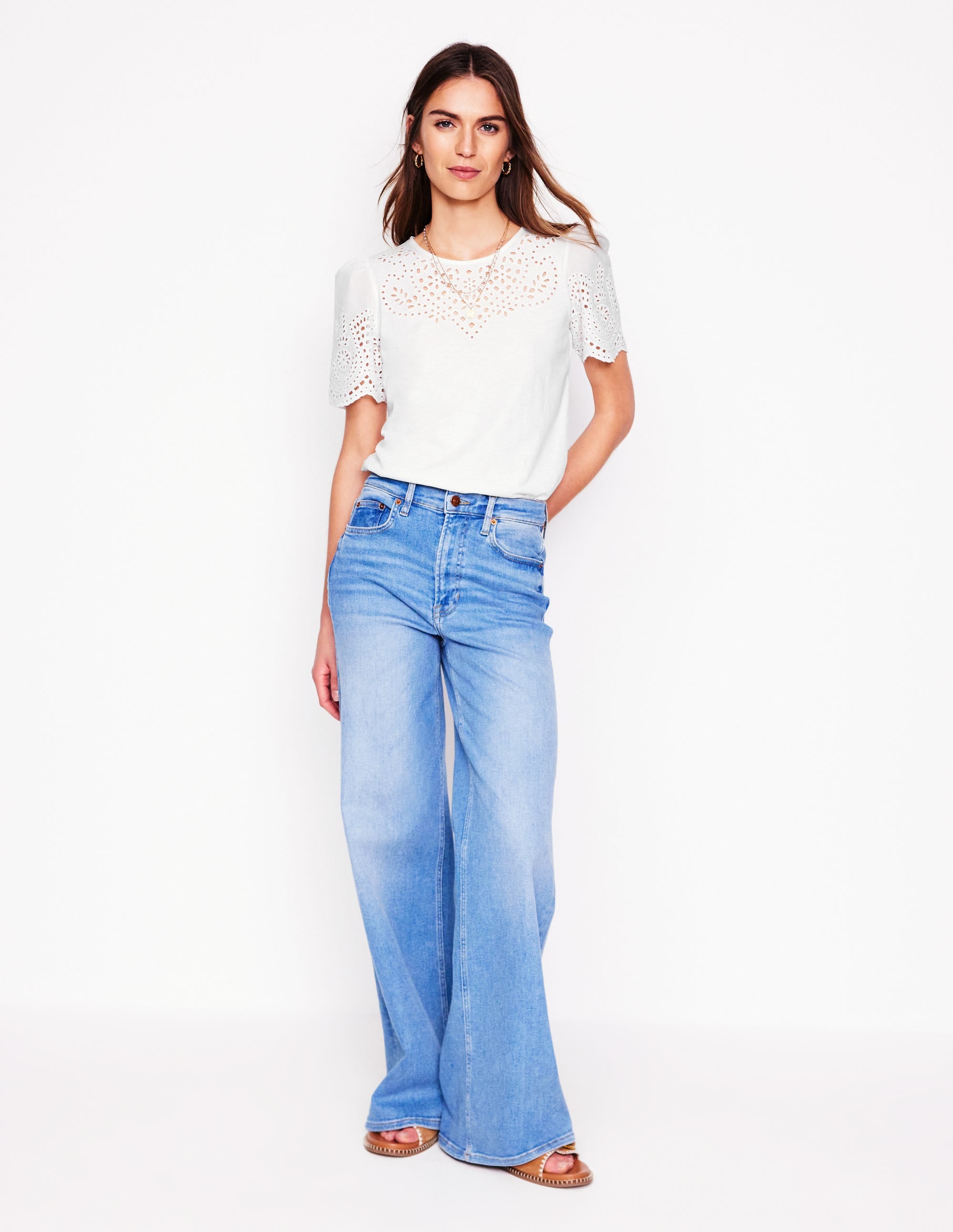 Isabel Broderie Top-White - Image 7