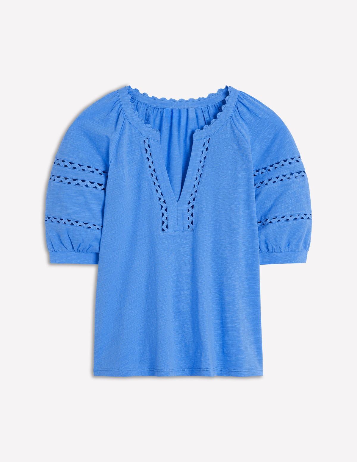 Maisy Rikrak Trim Top-Ocean Blue - Image 7