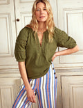Maisy Rikrak Trim Top-Mayfly