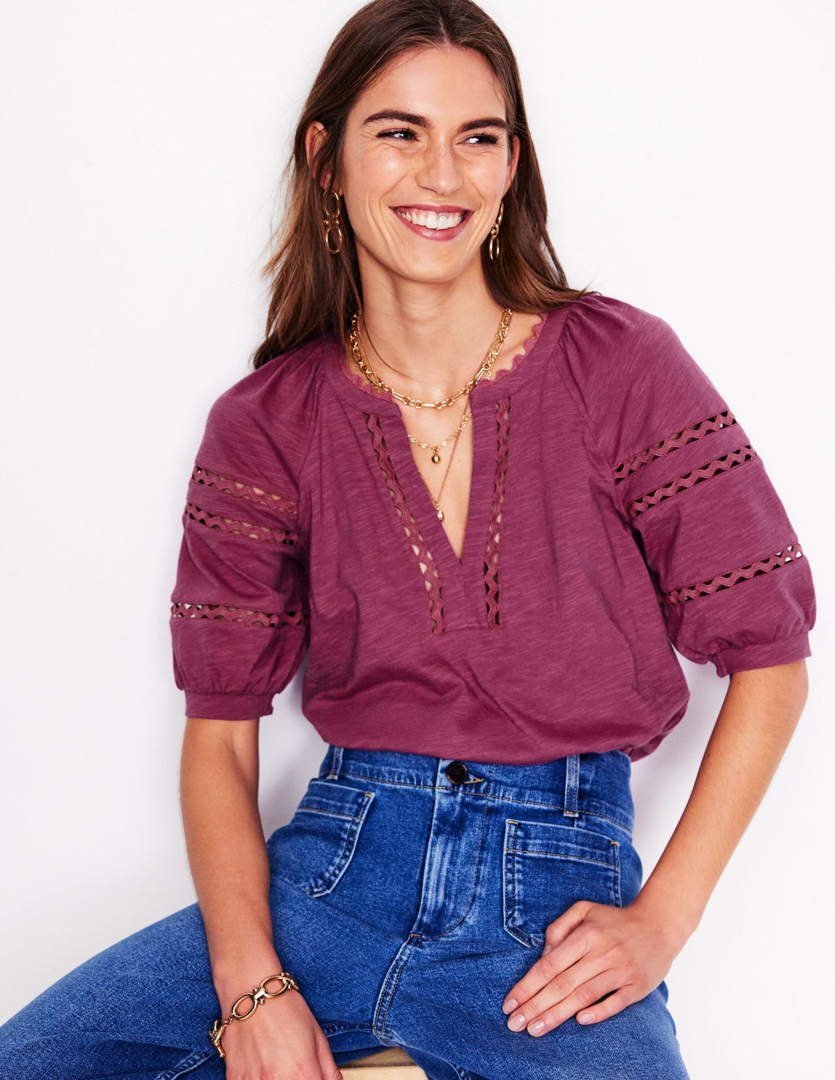 Maisy Rikrak Trim Top-Violet Quartz - Image 5