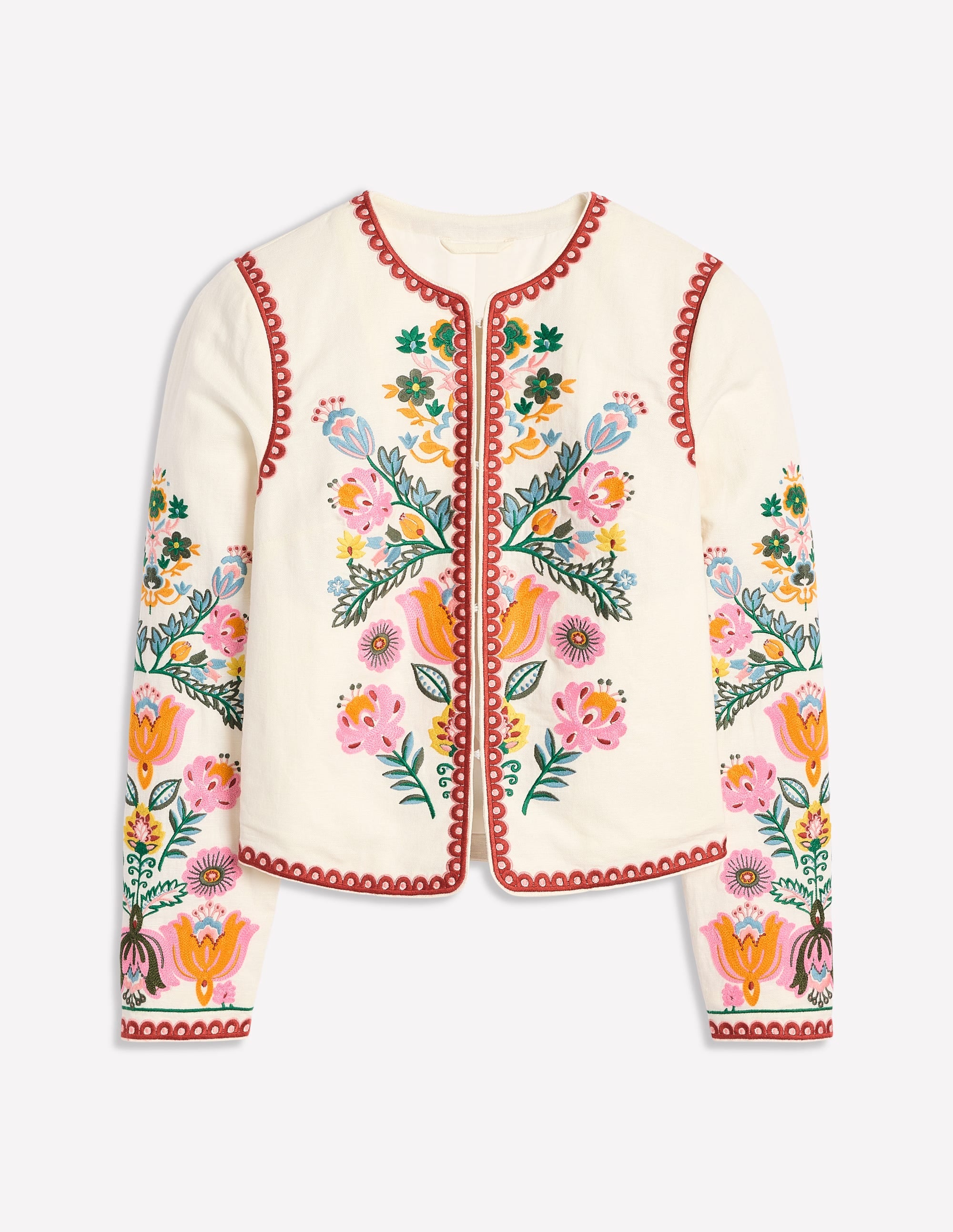 Embroidered Item Jacket-Ivory, Tulip Fusion - Image 8