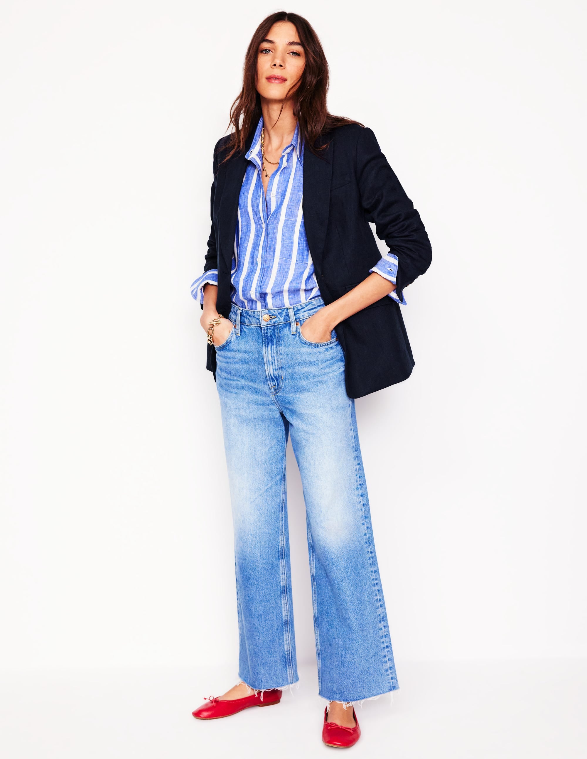 Stamford Linen Blazer-Navy - Image 4
