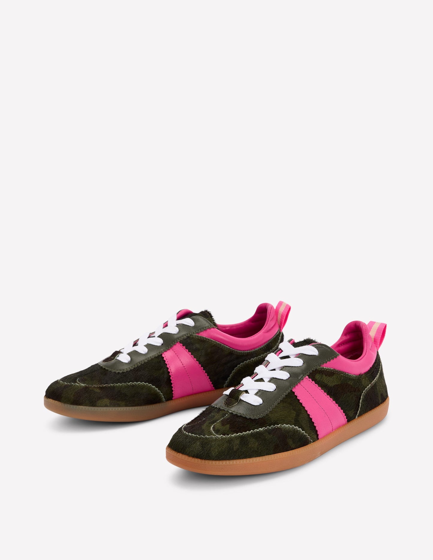 Erin Retro Tennis Trainers-Camo/Pink Peony