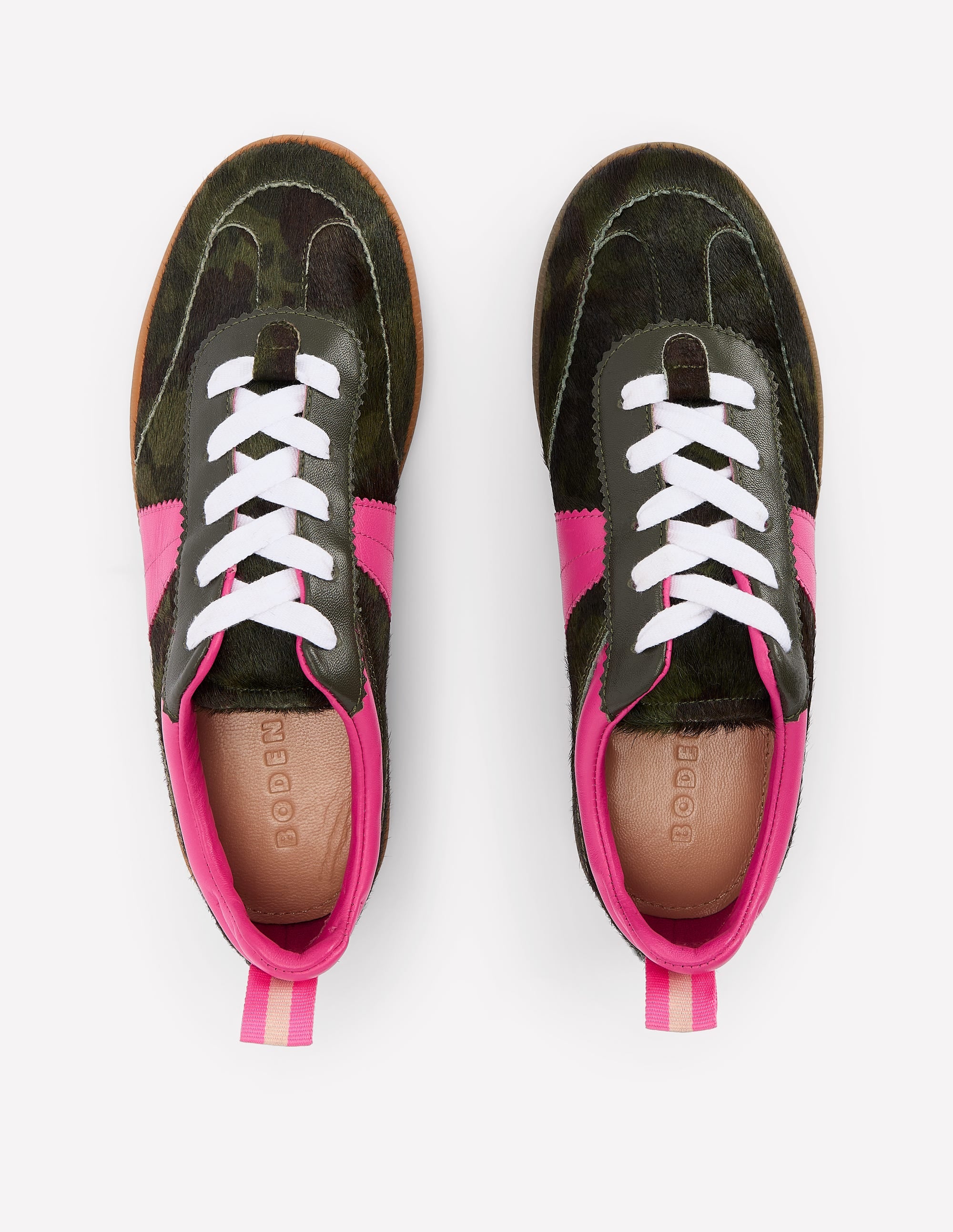 Erin Retro Tennis Trainers-Camo/Pink Peony - Image 5