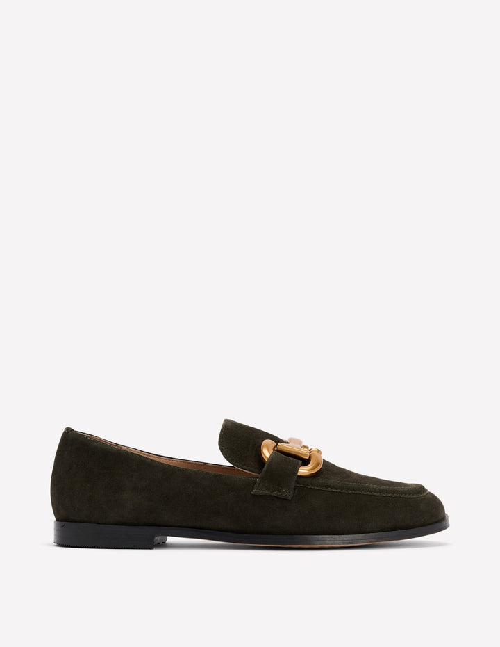 Iris Snaffle Loafers-Woodland Green