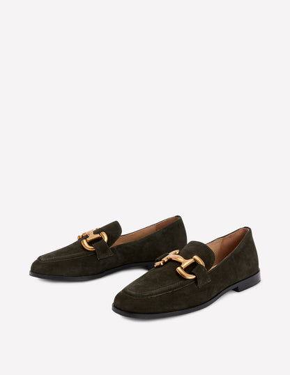 Iris Snaffle Loafers-Woodland Green-3