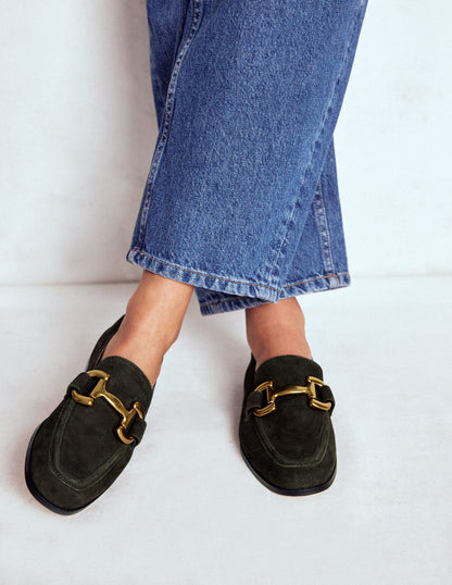 Iris Snaffle Loafers-Woodland Green-2