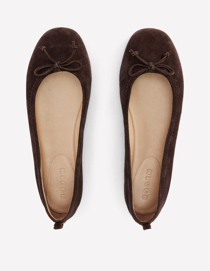 Kitty Flexi Sole Ballet Pumps-Chocolate-5
