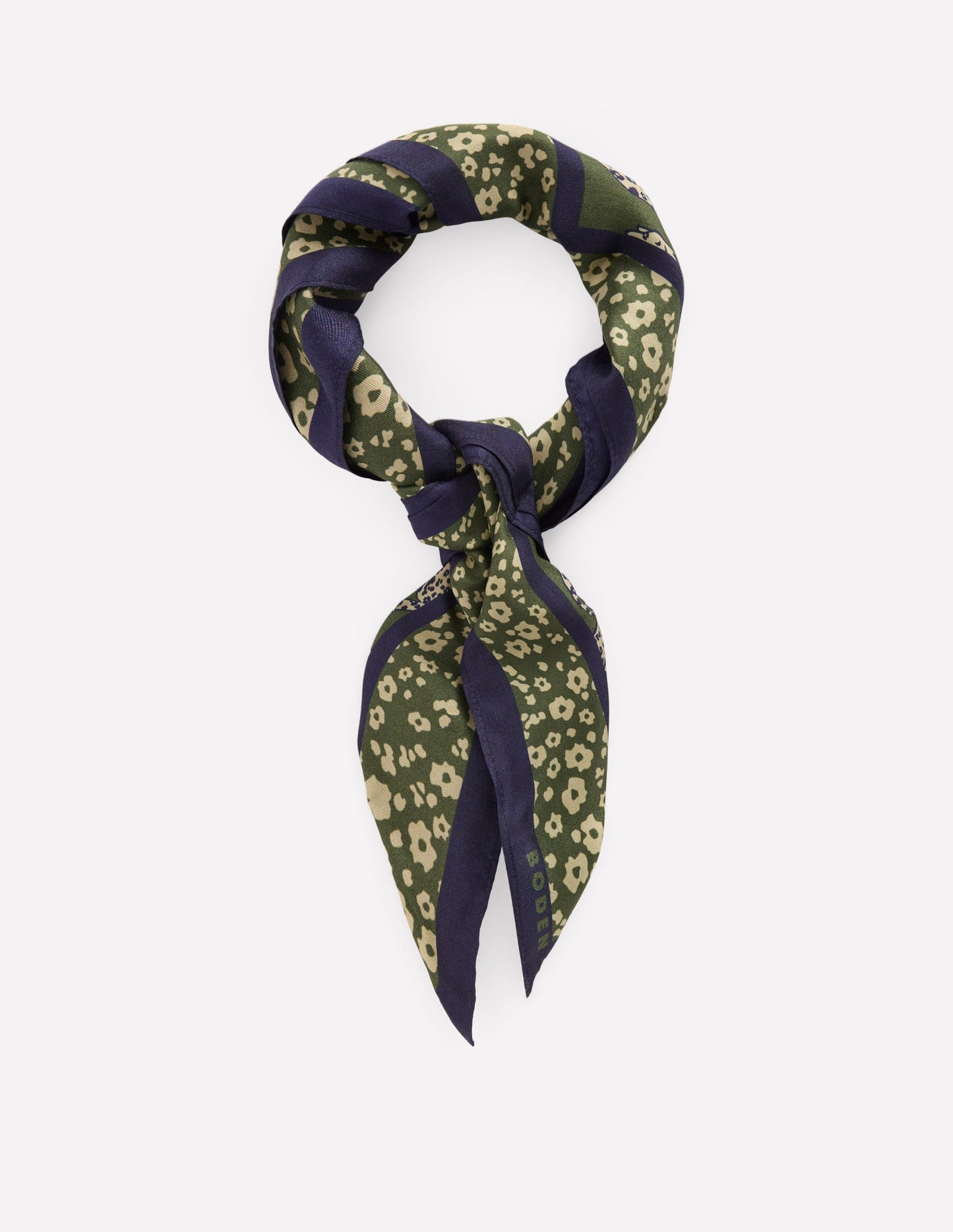 Silk Square Scarf-Leaping Leopard