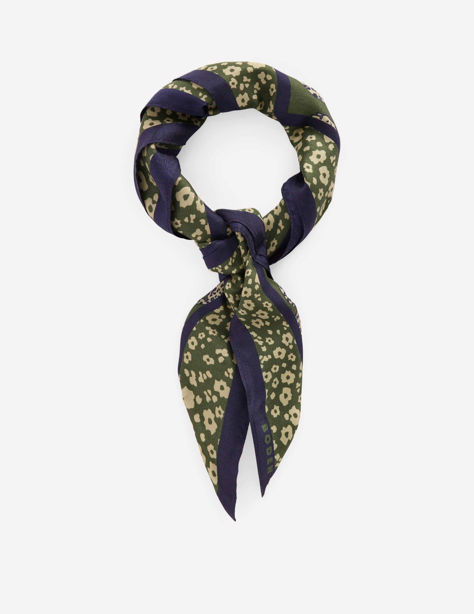 Elisabeth Silk Square Scarf-Leaping Leopard - Image 1