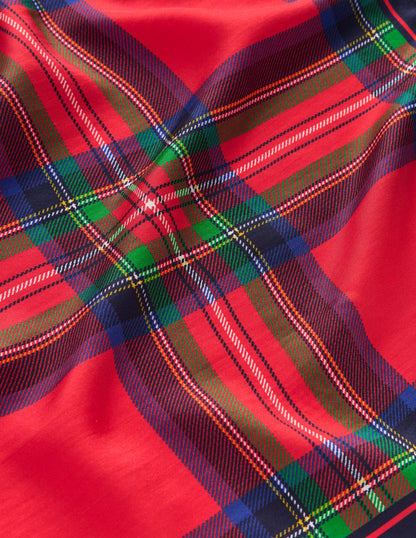 Silk Square Scarf-Tartan-4