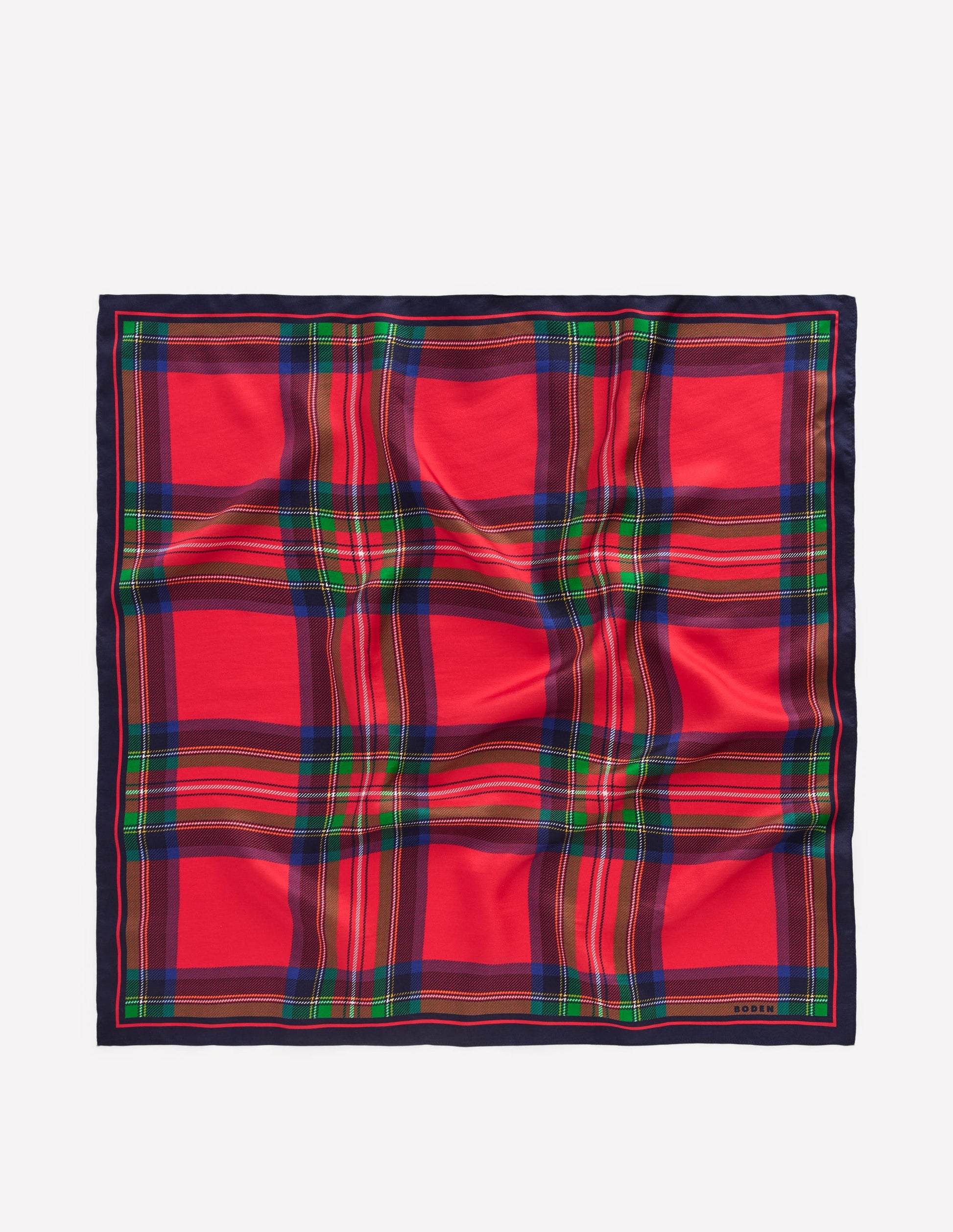 Silk Square Scarf-Tartan-5