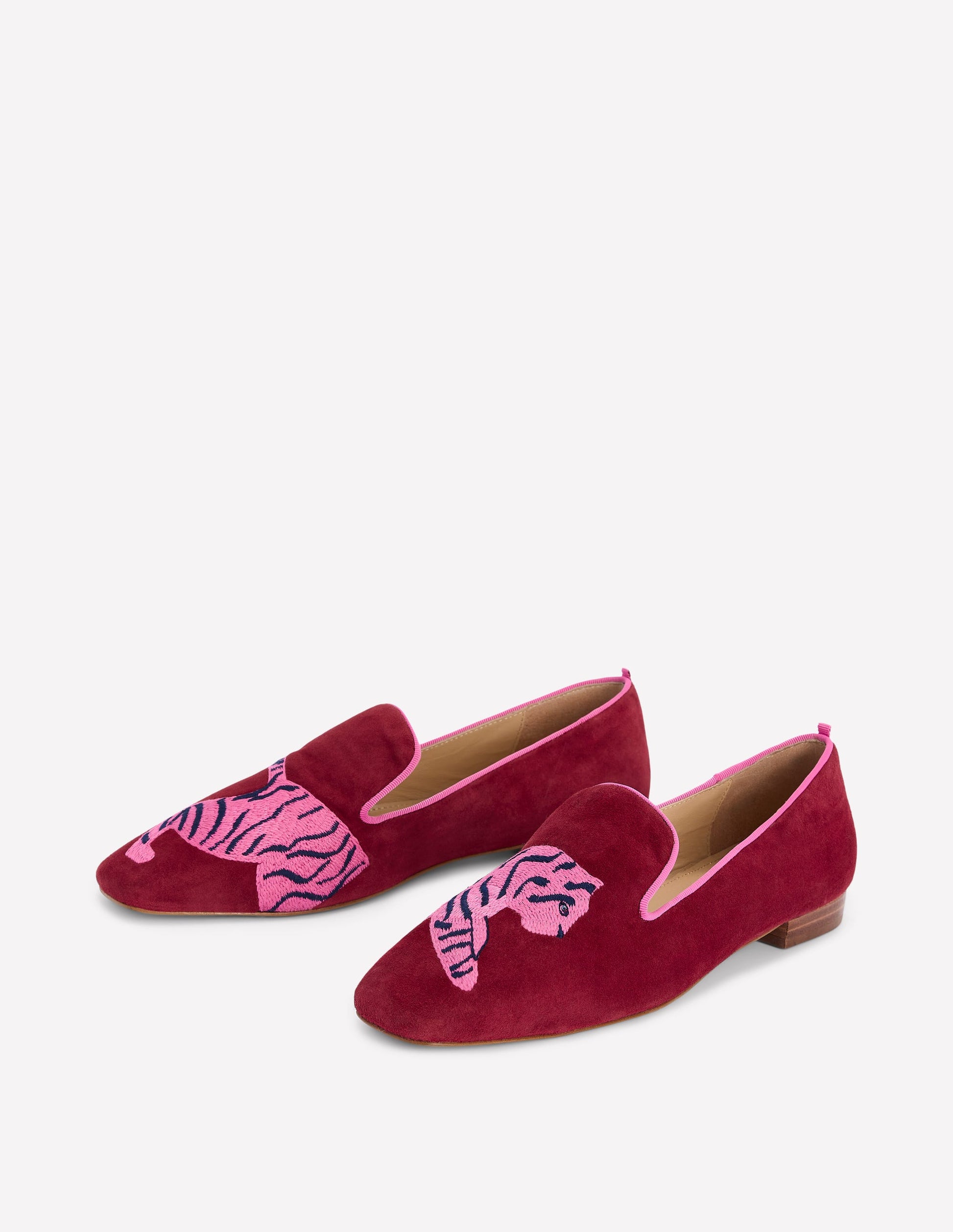 Slipper Cut Loafers-Oxblood Tiger-3