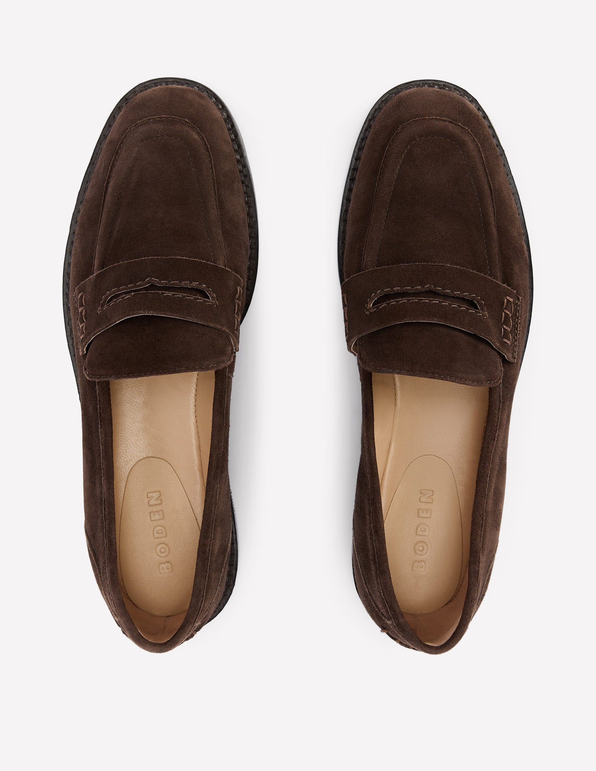 Nya Penny Loafers-Bitter Chocolate Suede-5
