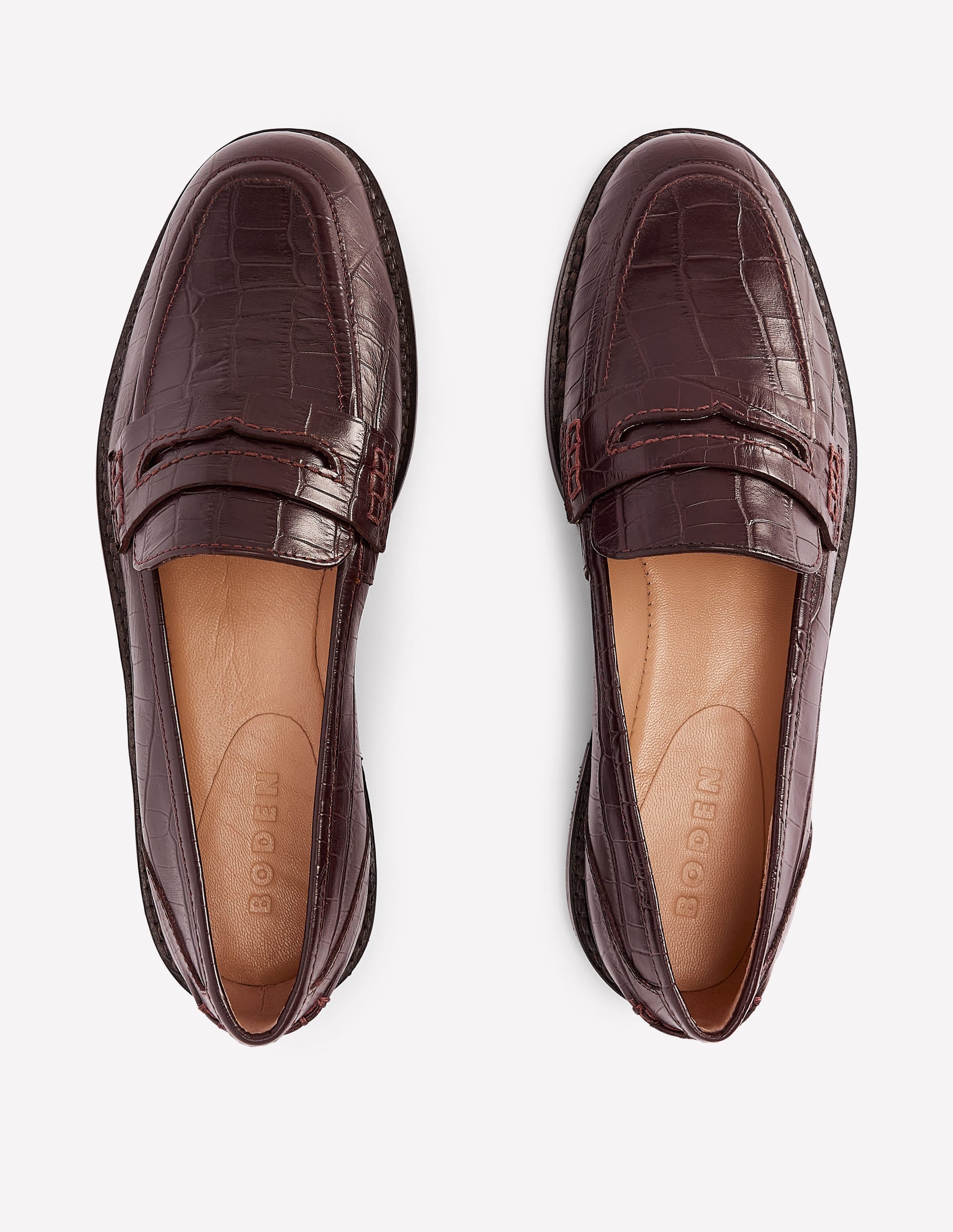 Nya Penny Loafers-Oxblood | Boden UK