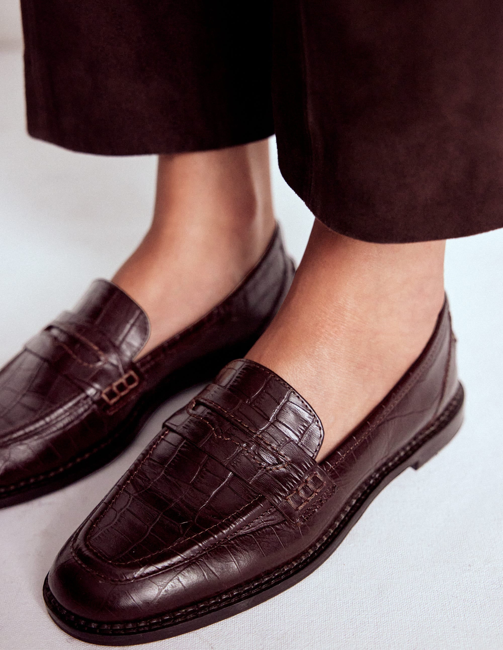 ローファー・オックスフォード No.0890 cowhide penny loafer Nya Penny Loafers-Oxblood | Boden UK