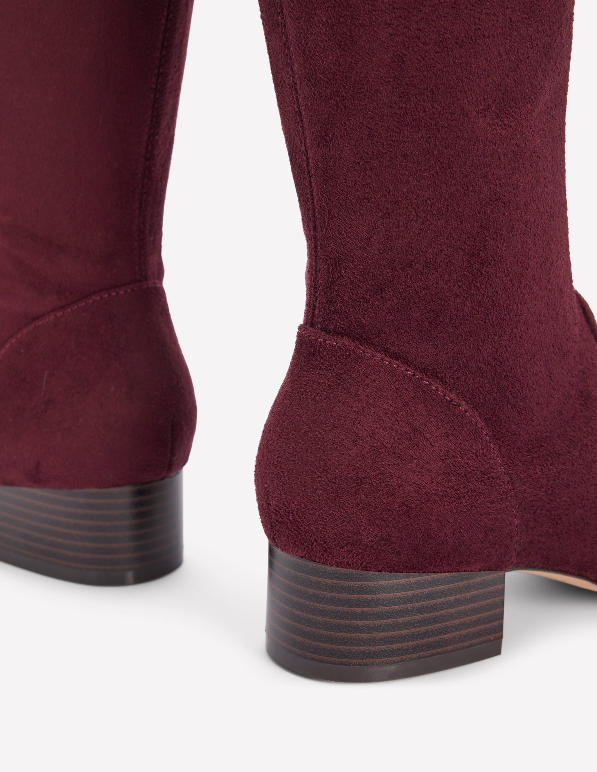 Flat Stretch Knee Boots-Chestnut-4