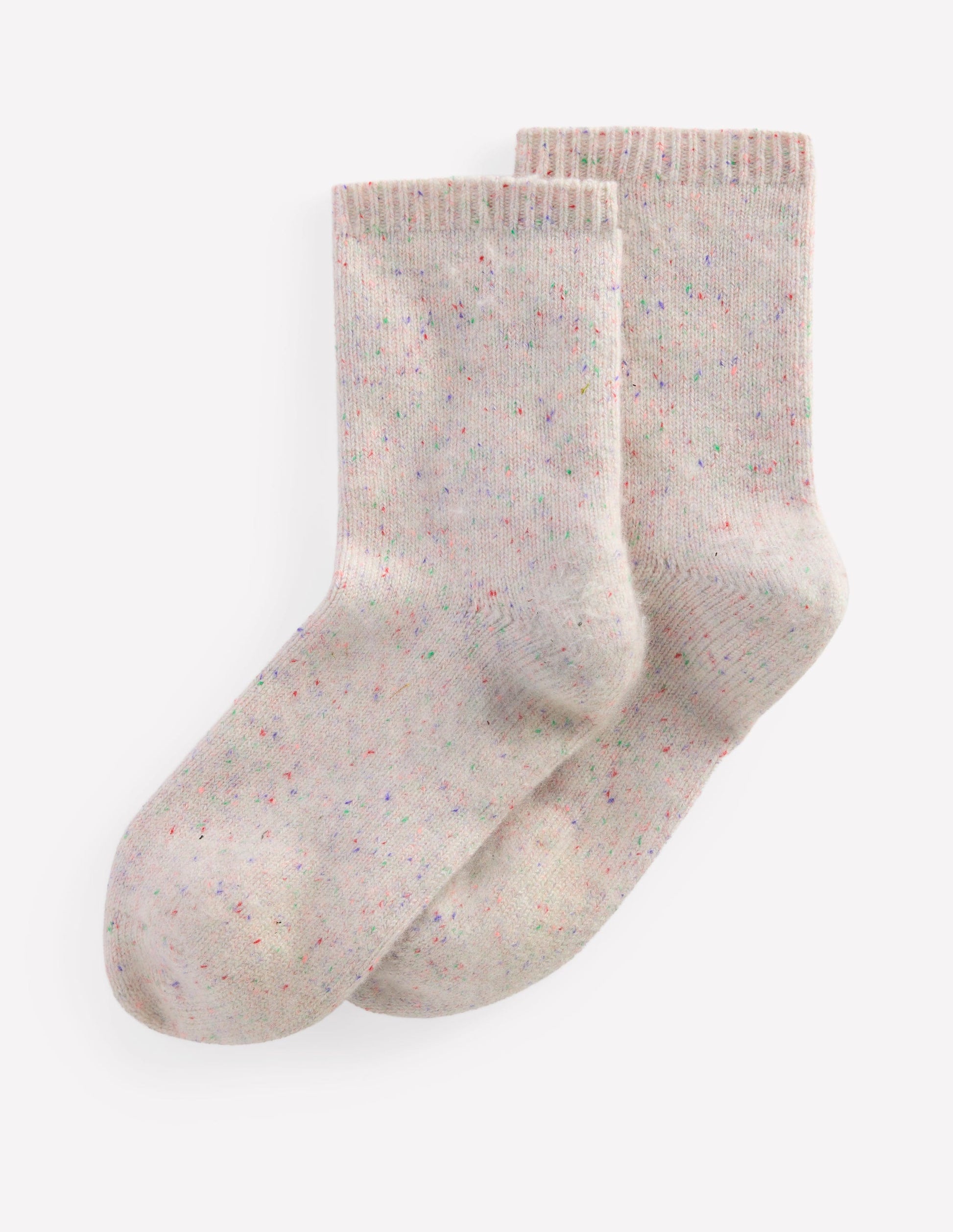 Cashmere Socks-Nepped Ivory-1