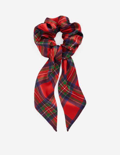Scarf Scrunchie-Red Tartan-1