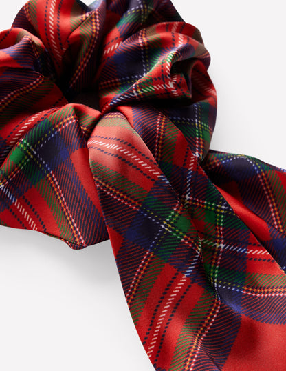 Scarf Scrunchie-Red Tartan-3