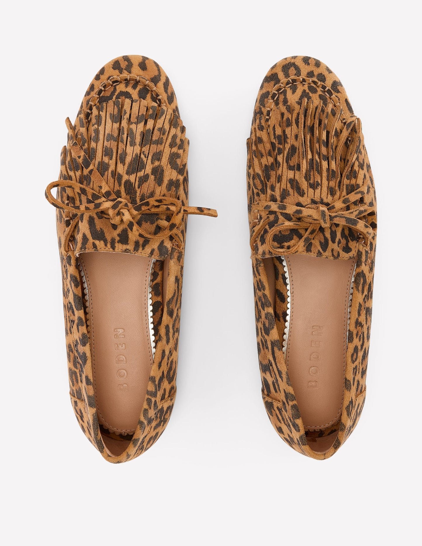 Soft Tassel Deck Shoes-Leopard