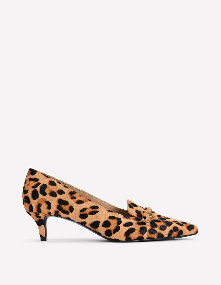 Iris Heel Snaffle Point Loafer-Leopard