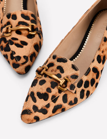 Iris Heel Snaffle Point Loafer-Leopard-4