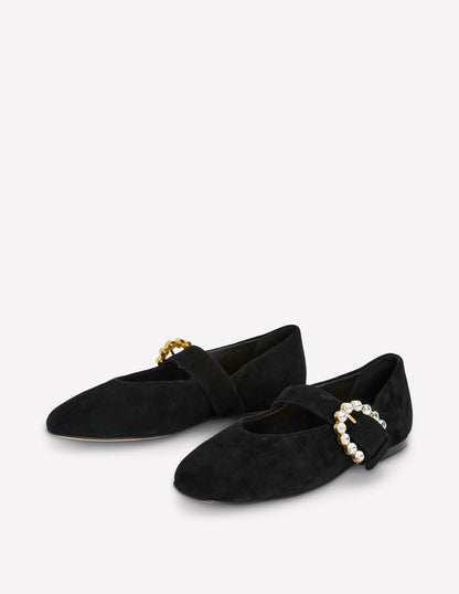 Kylie Flat Buckle Mary Janes-Black-4