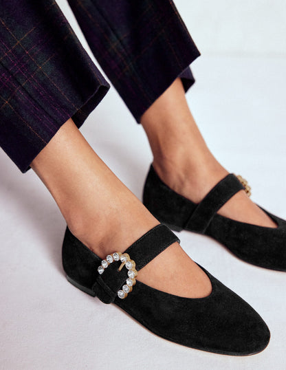 Kylie Flat Buckle Mary Janes-Black-2