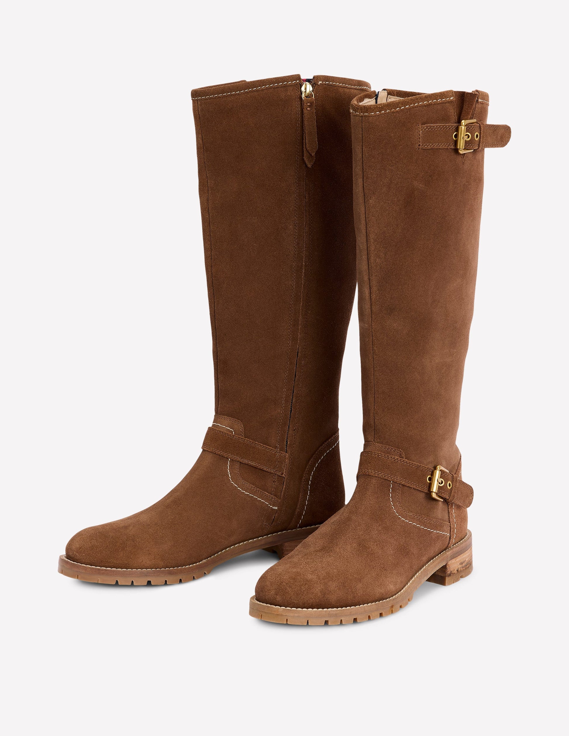 Buckle Knee High Boots-Coconut-3