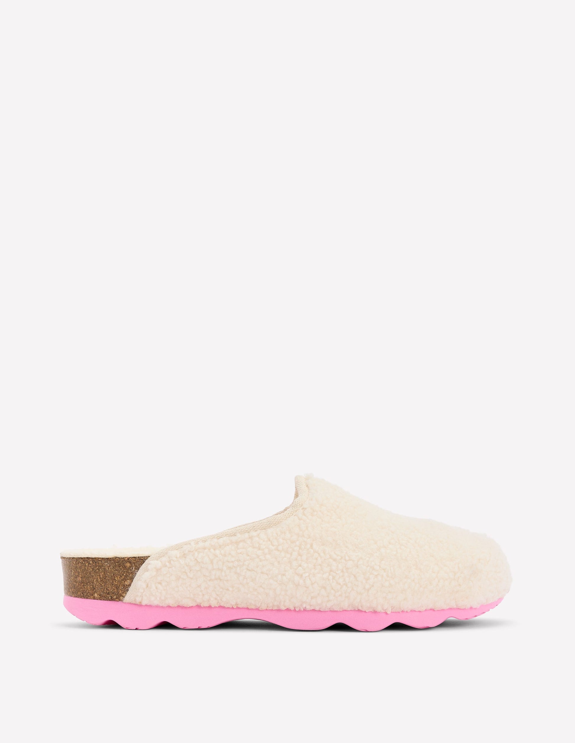 Contrast Sole Mule Slippers-Natural-1
