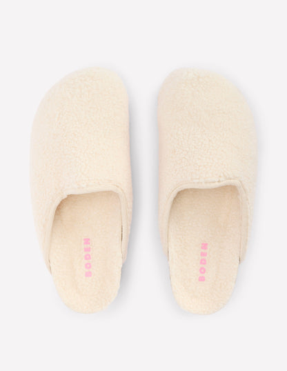 Contrast Sole Mule Slippers-Natural-5