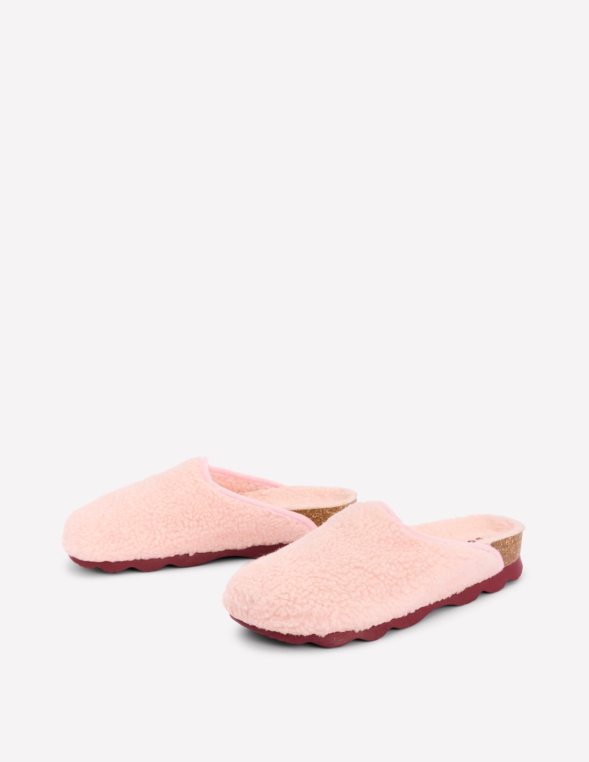 Contrast Sole Mule Slippers-Pink-3