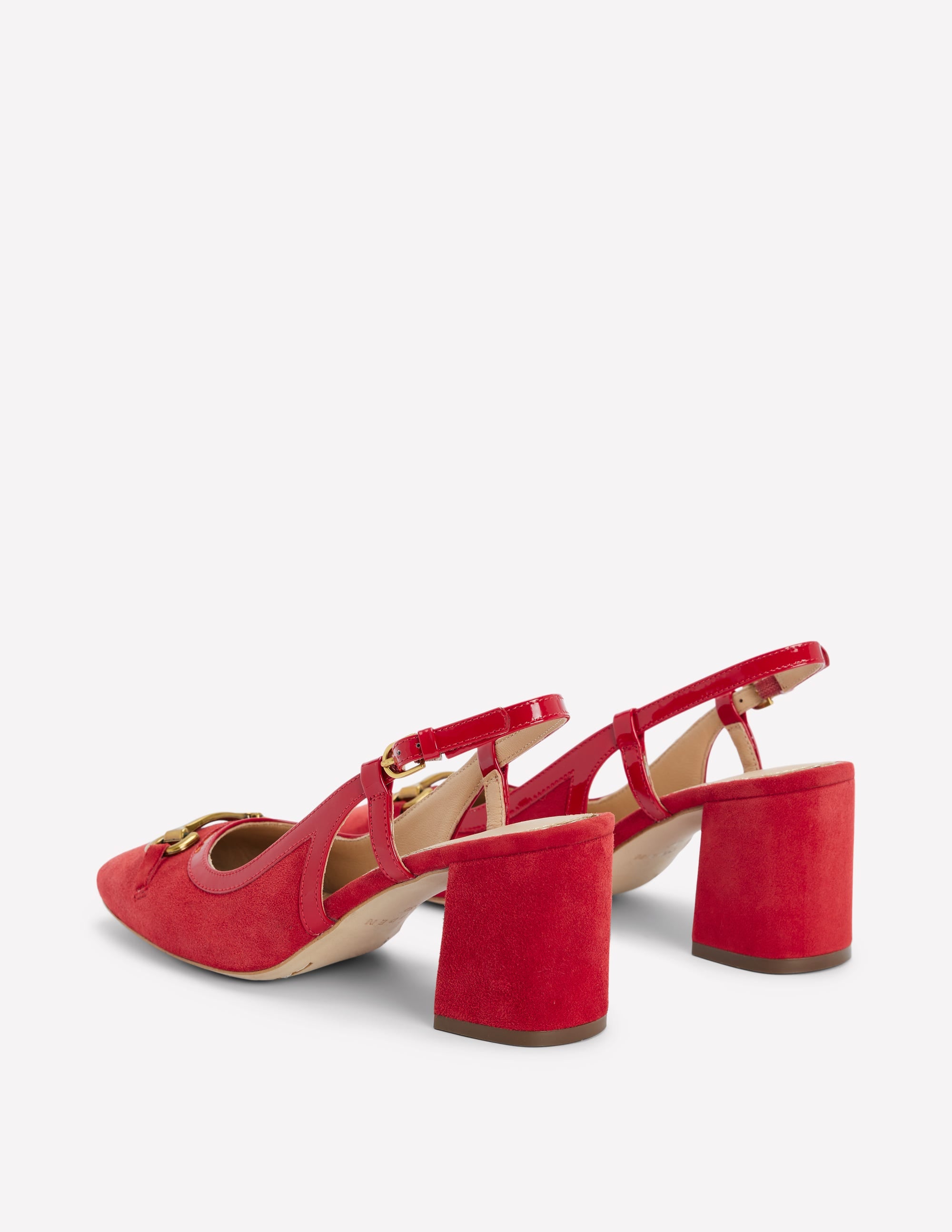 Iris Snaffle Slingback Heels-Post Box Red - Image 5